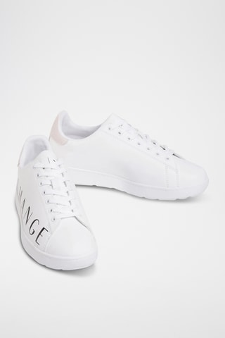 Baskets en cuir - Blanc et noir - Exchange