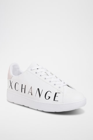 Baskets en cuir - Blanc et noir - Exchange