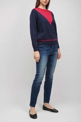 Pull - Bleu marine et rouge - Exchange