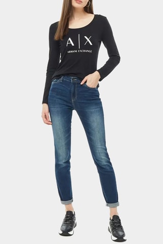 Jean 7/8 taille haute - Indigo - Exchange