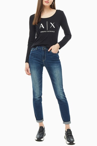 Jean 7/8 taille haute - Indigo - Exchange