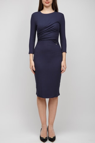 Robe drapée - Bleu marine - Exchange