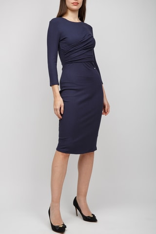 Robe drapée - Bleu marine - Exchange