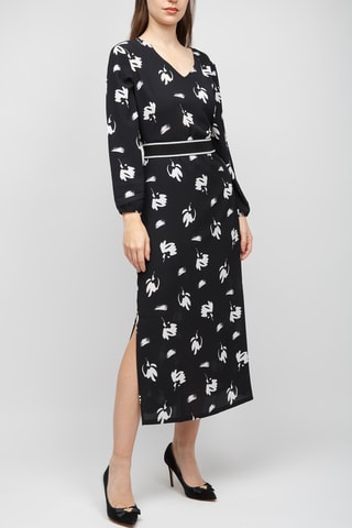 Robe midi - Noir et blanc - Exchange