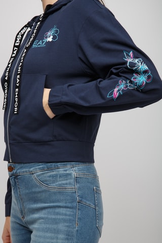 Sweat à capuche - Bleu - EA7