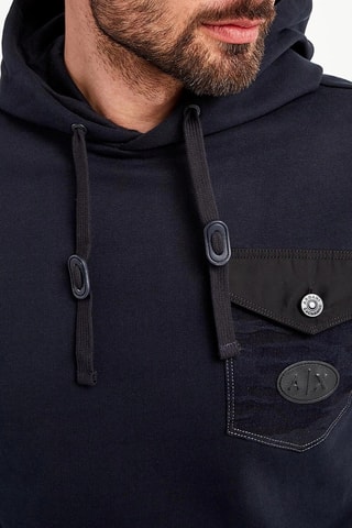 Sweat à capuche - Bleu nuit - Exchange