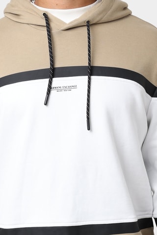 Sweat à capuche - Blanc et beige - Exchange