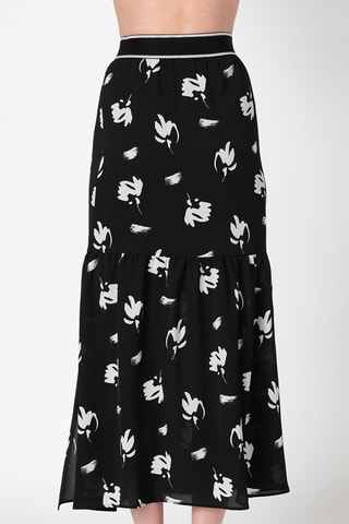 Jupe volantée - Noir et blanc - Exchange