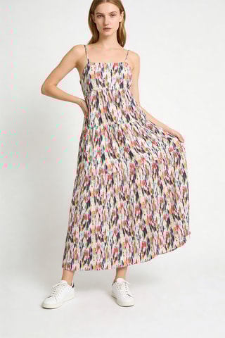 Robe longue - Ecru et rouge - Emporio Armani