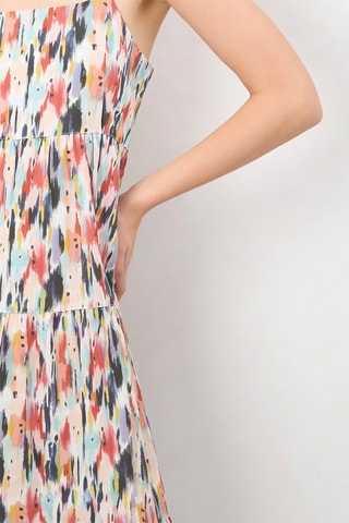 Robe longue - Ecru et rouge - Emporio Armani