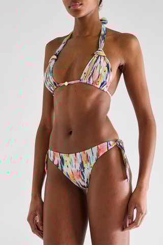 Maillot 2 pièces - Ecru et turquoise - Emporio Armani