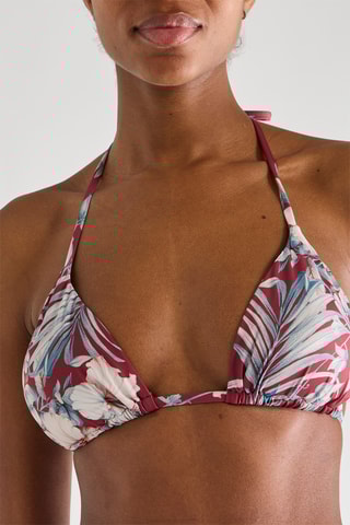 Maillot 2 pièces - Bordeaux et blanc - Emporio Armani