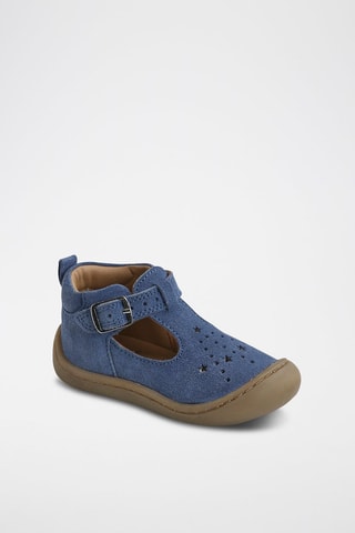 Sandálias em nobuck - Azul