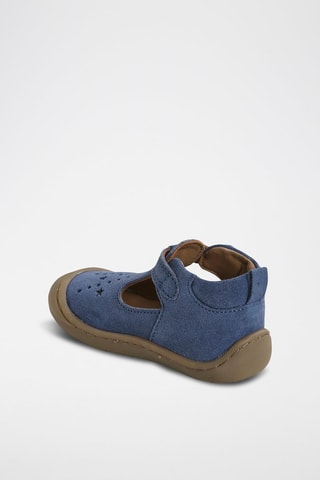 Sandálias em nobuck - Azul