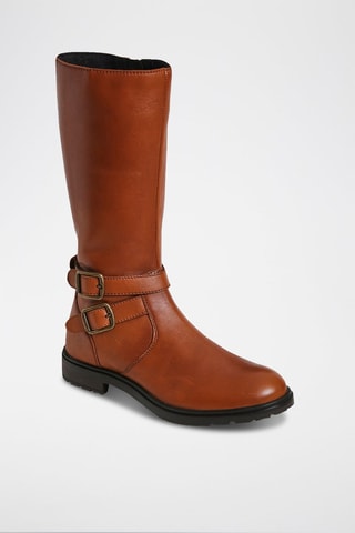 Botas em couro Camel