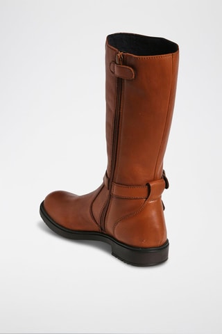 Botas em couro Camel