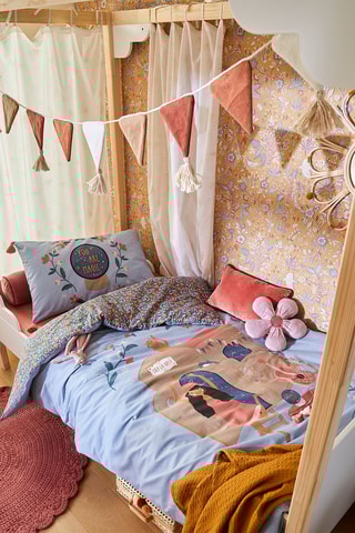 Parure de couette en coton 57 fils/cm² - Bleu et vert