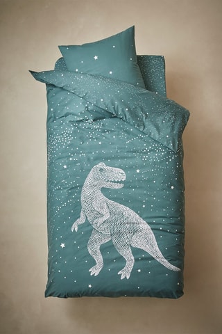 Parure de couette en coton 57 fils/cm² - Vert foncé