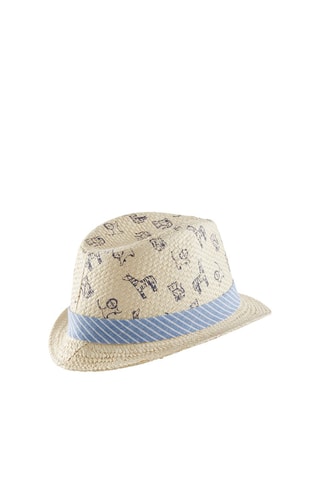 Chapéu em palha Bege - Vertbaudet