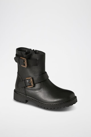 Boots em couro - Preto