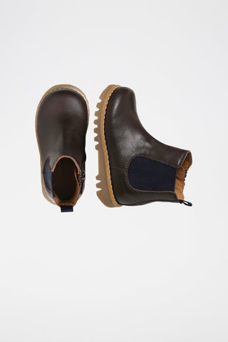 Boots en cuir Marron foncé