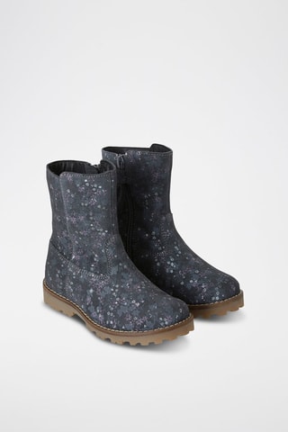 Botins em raspa de couro Azul-pato