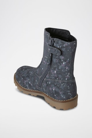 Botins em raspa de couro Azul-pato