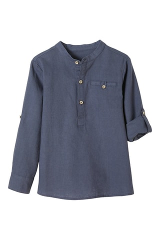 Blusa em linho - Azul