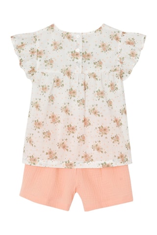 Ensemble 2 pièces - Rose et blanc