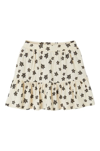 Jupe volantée - Ecru et gris