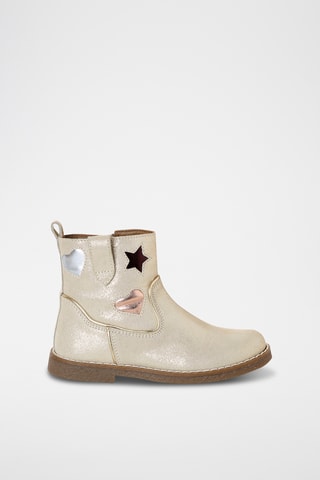 Bottines en cuir - Doré