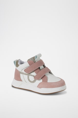 Baskets montantes - Blanc et rose