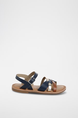 Sandales en cuir - Bleu marine