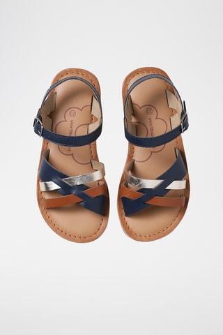 Sandales en cuir - Bleu marine