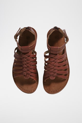 Spartiates en cuir - Marron