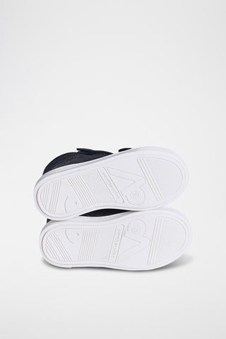 Baskets en cuir - Bleu marine