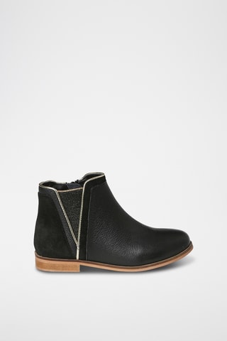 Bottines en cuir - Noir