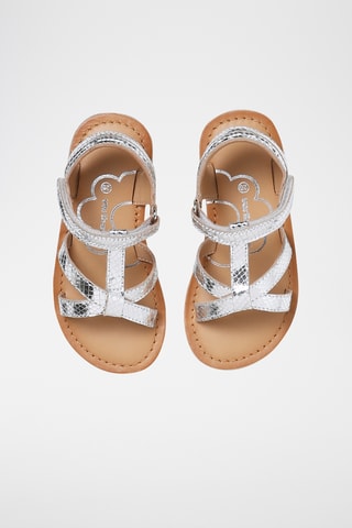 Sandales en cuir - Argenté