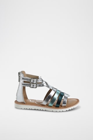 Spartiates en cuir - Argenté