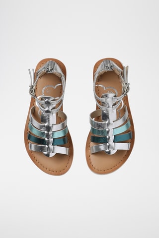 Spartiates en cuir - Argenté