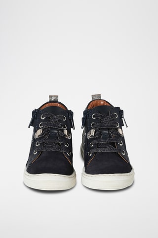 Sapatilhas em couro - Azul-marinho