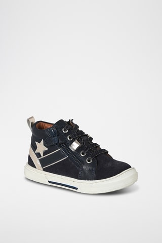 Sapatilhas em couro - Azul-marinho