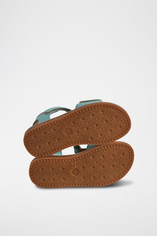 Sandálias em couro - Verde-água