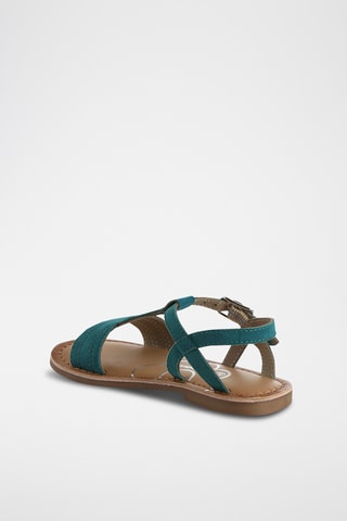 Sandálias em couro - Turquesa