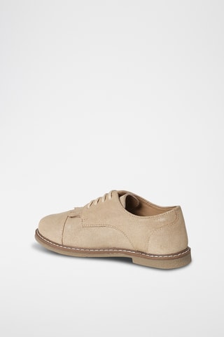 Derbies em couro - Dourado