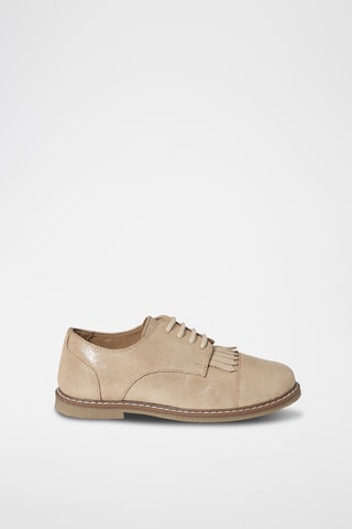 Derbies em couro - Dourado