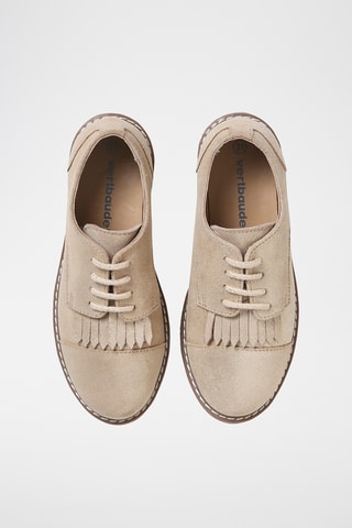 Derbies em couro - Dourado