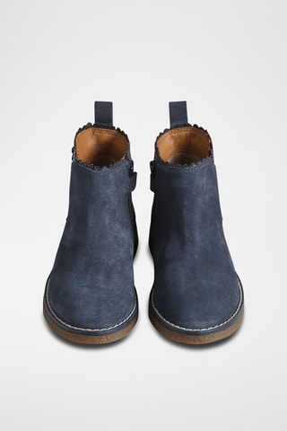 Botins em nobuck - Azul-marinho