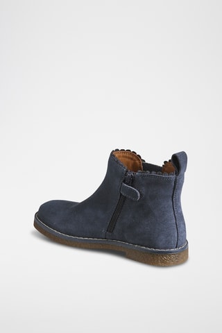Botins em nobuck - Azul-marinho