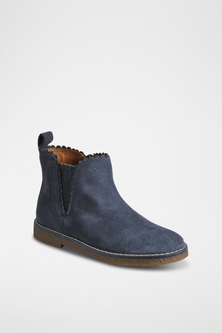 Botins em nobuck - Azul-marinho